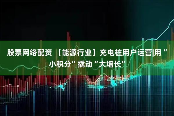 股票网络配资 【能源行业】充电桩用户运营|用“小积分”撬动“大增长”